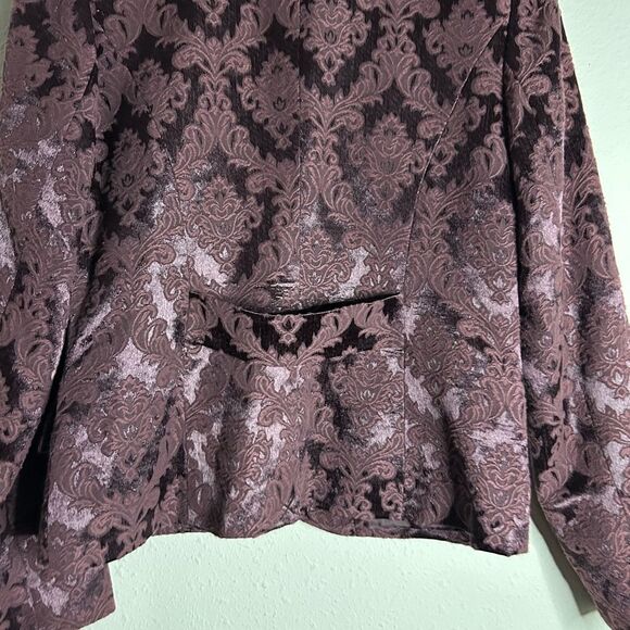 Apostrophe Metropolitan Luxe II Plum Brocade Blazer - Picture 11 of 11